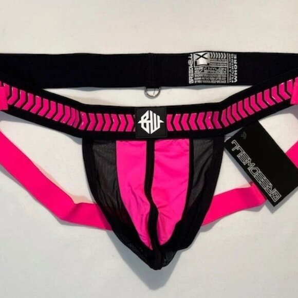 BREEDWELL Size X-Large Daycralwer Athletic Supporter -Neon Pink/Black/White - Picture 2 of 11